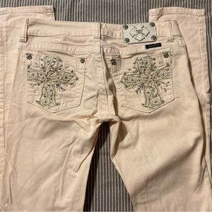 Miss Me Bubble Gum Pink Skinny Jeans Women's  Style # JP5711S3 Size 28